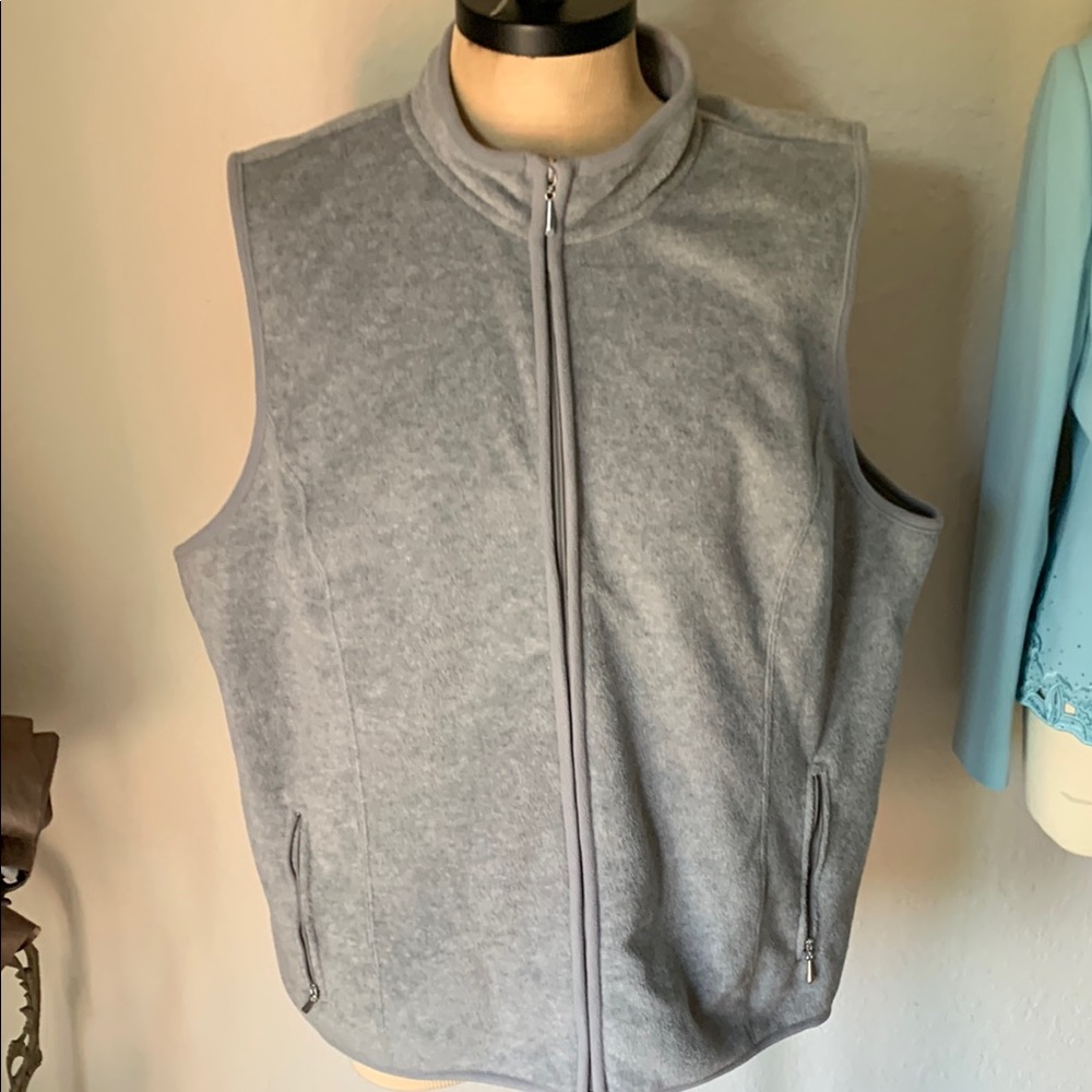 Karen Scott sport men’s size 3XL Gray Zip-Up Vest new tag